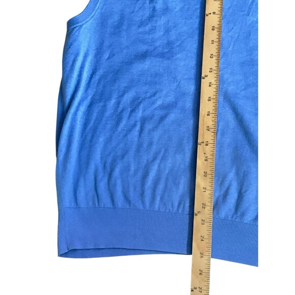 Men's Polo Golf Ralph Lauren Vest Light Blue Pima Cotton sz L Preppy VTG - Picture 5 of 5